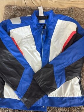 Spirit Blue White Black Colorblock Men's Jacket